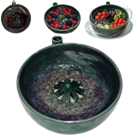 Berry Washing Spinner Bowl, Automatic Fruit Vegetable Cleaner with Draining Design, Multipurpose Kitchen Washer Basket