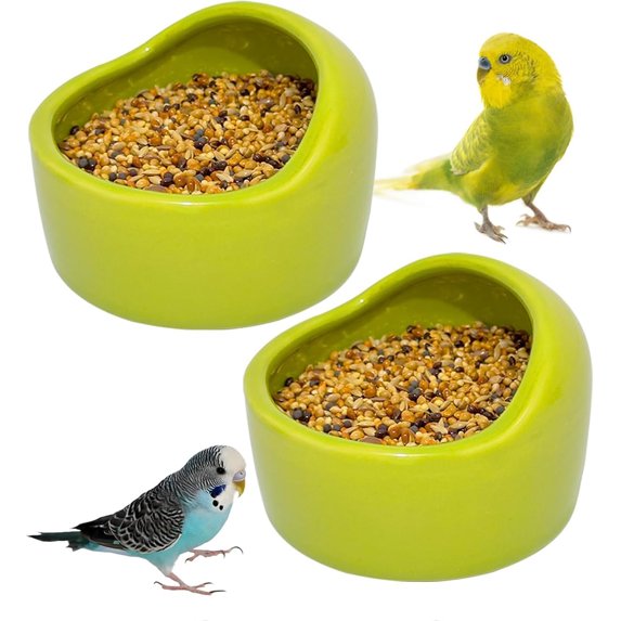 Ceramic Bird Food Bowls Parakeet Cage Water Bowl Birds Feeding Dish ... - Ordinary Feeding Dish For Parrot Cage Spring Tray