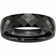 thumbnail image 1 of Ceramic Black 6mm Faceted Polished Band, 1 of 10