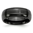 thumbnail image 1 of Ceramic Black 8mm Brushed and Polished Band Ring - Size 6, 1 of 2