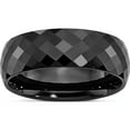 thumbnail image 1 of Ceramic Black Faceted 7.5mm Polished Band (Size 10.5) Made In China cer4-10.5, 1 of 5