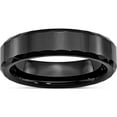 thumbnail image 1 of Ceramic Black Faceted And Beveled Edge 6mm Polished Band (Size 10.5) Made In China cer5-10.5, 1 of 5
