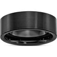 thumbnail image 1 of Ceramic Black Flat 8mm Brushed Band (Size 8) Made In China cer39-8, 1 of 5