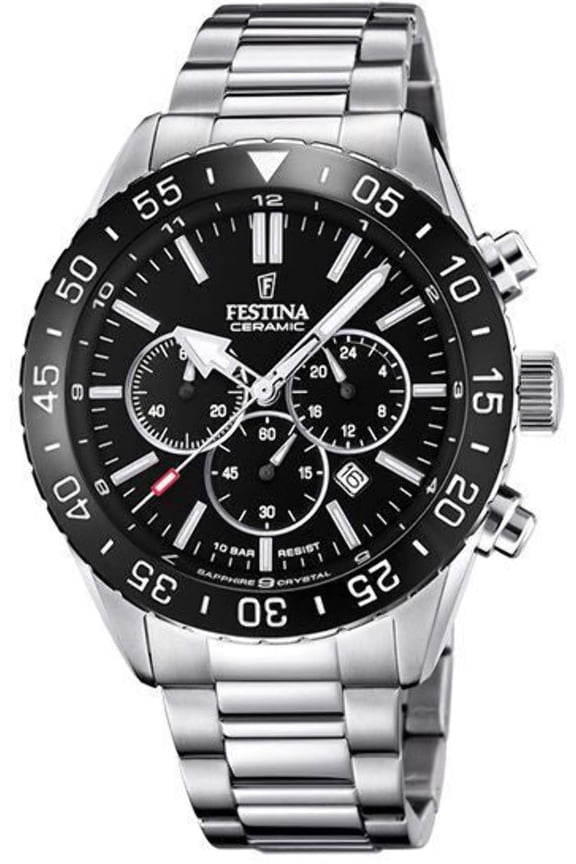 Ceramic Black / Stainless Steel | Black Dial