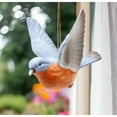thumbnail image 1 of Ceramic Blue Bird Ornament 3.5 Inch Vintage  Birdwatcher, 1 of 3