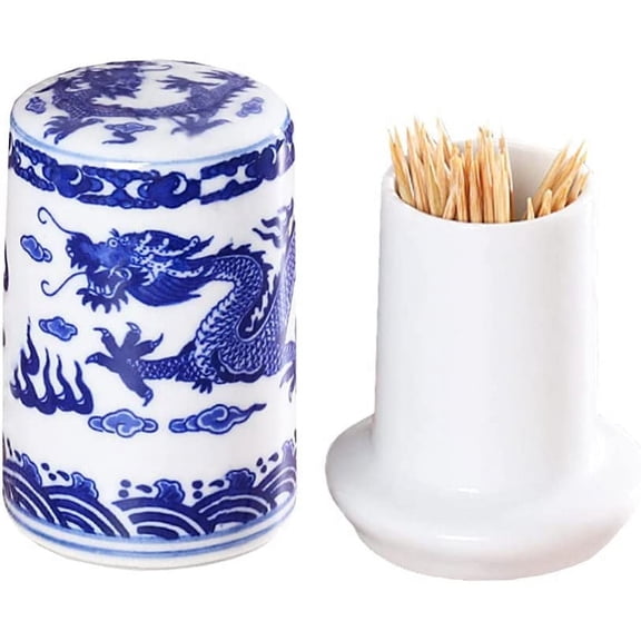Ceramic Blue and White Toothpick Holder Toothpick Box