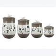 thumbnail image 1 of Ceramic Botanical Design Canister with Silicone Seal - Set of 4, 1 of 1