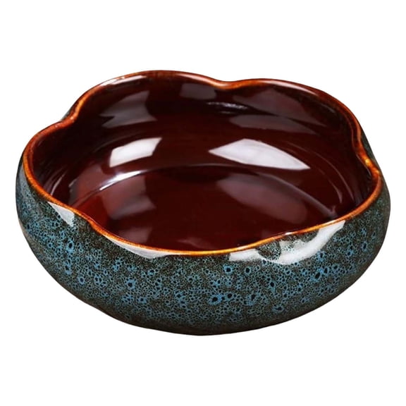 Ceramic Bonsai Bowl Planter Round Hydroponic Flower Pot for Indoor Home and Water