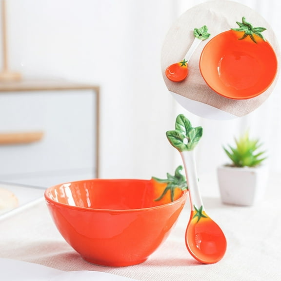 Ceramic Bowl Set - Hand Painted, Versatile for Fruit & Kids, Eco-Glaze, Microwave & Dishwasher Safe, Home Tableware