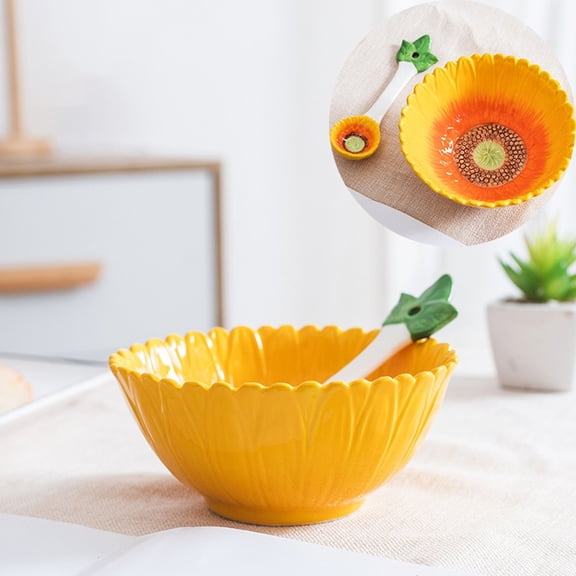 Ceramic Bowl Set - Hand Painted, Versatile for Fruit & Kids, Eco-Glaze, Microwave & Dishwasher Safe, Home Tableware