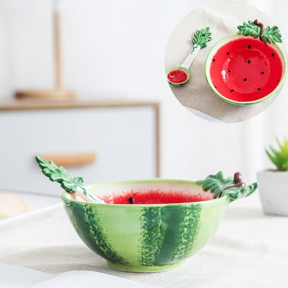 Ceramic Bowl Set - Hand Painted, Versatile for Fruit & Kids, Eco-Glaze, Microwave & Dishwasher Safe, Home Tableware