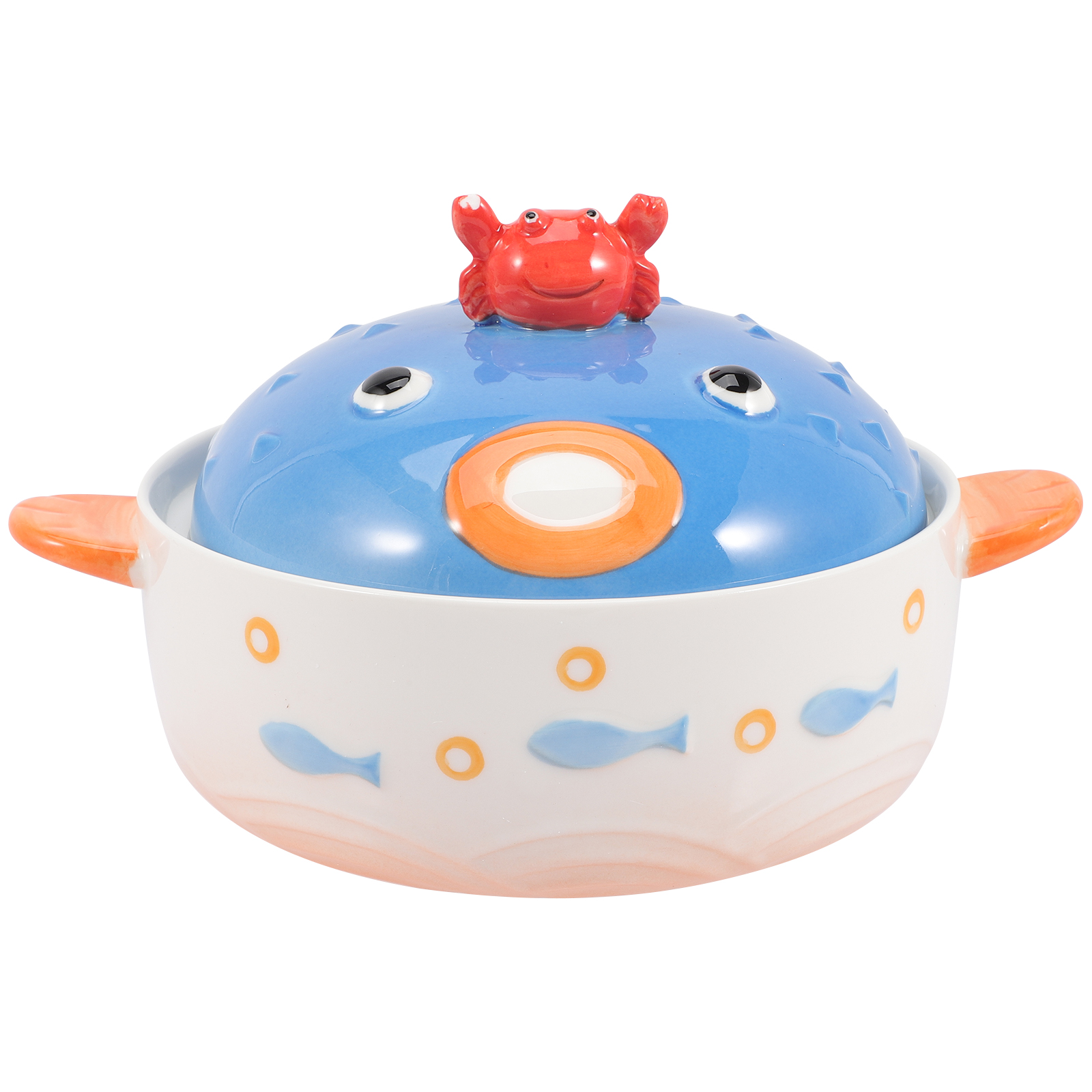 Ceramic Bowl with Lid Instant Noodle Container Ramen Bowls Flatware