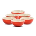 thumbnail image 1 of Ceramic Bowls Set of 6, 29oz Deep Bowls for Kitchen, Dishwasher & Microwave Safe for Salad, Pasta, Rice, Oatmeal, Fruit, Rice, Orange, 1 of 9