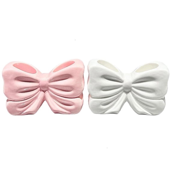 Ceramic Bowties Toothbrush Holders Organizers For Vanitys Countertop Bathroom