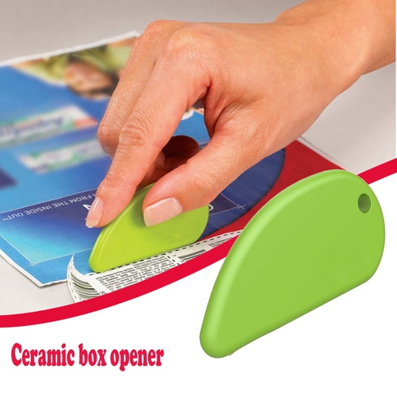 Ceramic Box Cutter Safety Knife Mini Tape Cutter with Magnet Key Ring Versatile Scrapbooking Tool Envelope Opener Shrink Wrap DVD Plastic Packaging Opener