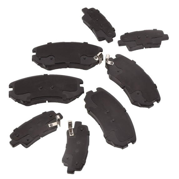 Ceramic Brake Front and Rear Set - 8 Piece Free Formula - Enhanced Performance-Front + Rear Ceramic Brake Pads Kit