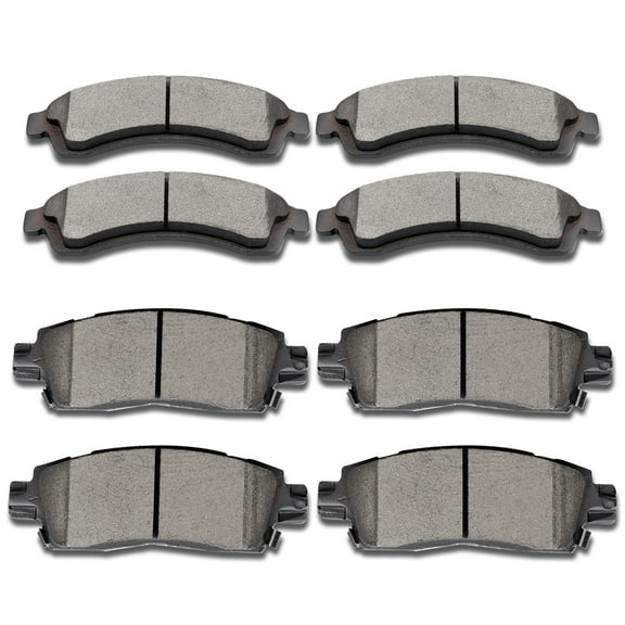 Ceramic Brake Pads Kits,SCITOO 8pcs Brakes Pads Set fit for Buick Rainier,for Chevy SSR,Trailblazer EXT,for GMC Envoy,Envoy XL,Envoy XUV,Jimmy,for Isuzu Ascender,for Oldsmobile Bravada,for Saab 9-7x