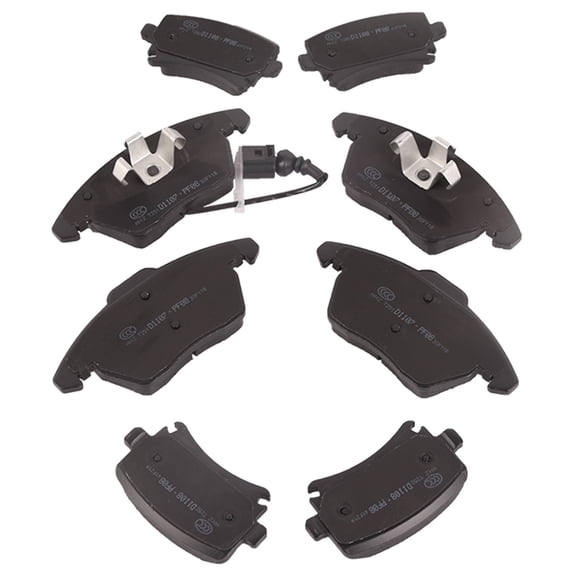 Ceramic Brake Set Front & Rear - Low Quiet Performance - 8 Piece Kit-Front Rear Ceramic Disc Brake Pads