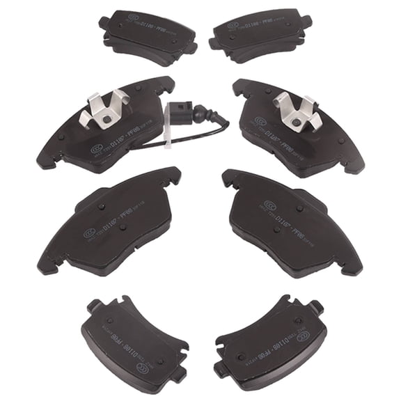 Ceramic Brake Set Front & Rear - Low Quiet Performance - 8 Piece Kit-Front Rear Ceramic Disc Brake Pads