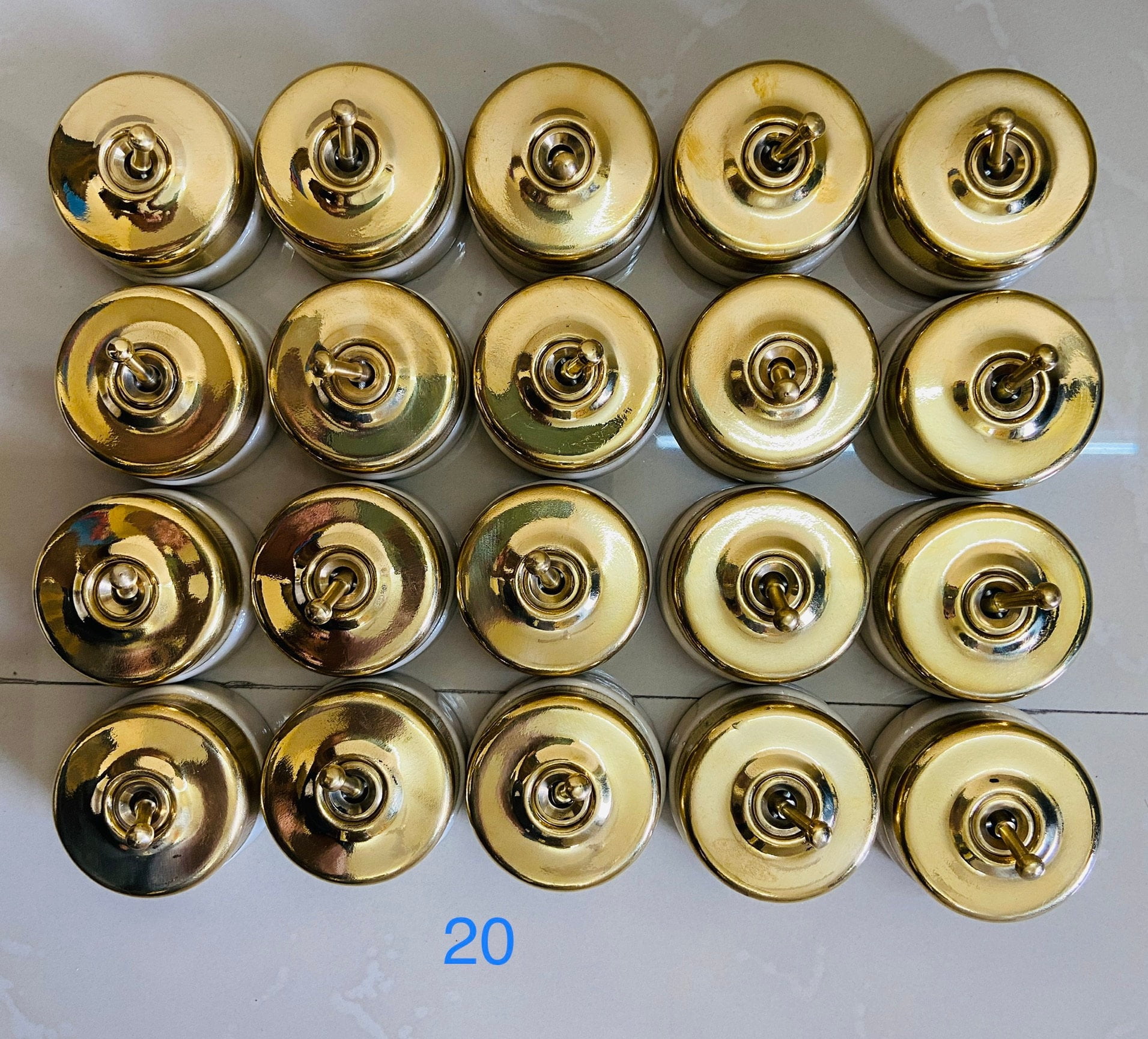 Ceramic & Brass Electric Switches ON-OFF Button - Walmart.com