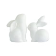 thumbnail image 1 of Ceramic Bunny Figurine Pair, White Pink Rabbit Ornament for Living Room, Pair of Cute Ceramic Bunny Figurines, Elegant Decor for Living Room Study Shelf, Housewarming Opening Gift, 1 of 8