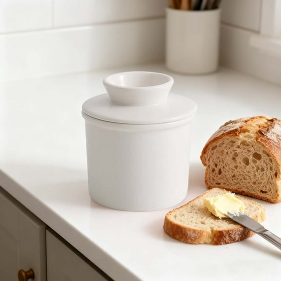 Ceramic Butter Crock With Lid Airtight Countertop Storage Container For Spreadable Butter Dish On Demand French Design Butter Tank