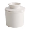 thumbnail image 1 of Ceramic Butter Crock with Lid, French Style Countertop Keeper for Spreadable Butter, White, Ceramic, Airtight Storage, Dishwasher Safe, 1 of 5
