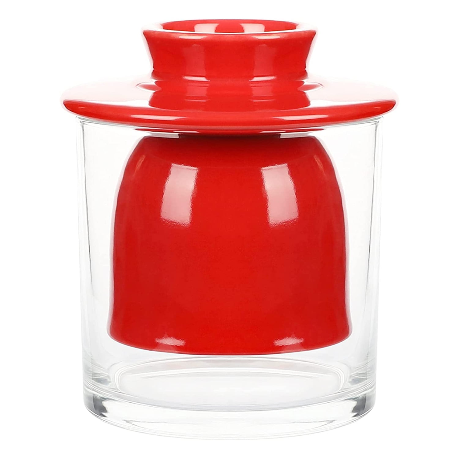 Ceramic Butter Dish Crock Big Capacity French Glass with lid Water Seal