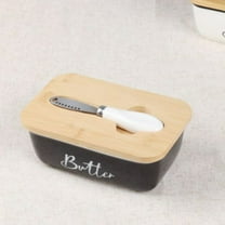 Ceramic Butter Keeper under $5! Yannianjz Rectangular Ceramic Butter Dish with Spreader, Western Style Butter Keeper with Lid, 500ml Butter Storage Container for Kitchen Countertop