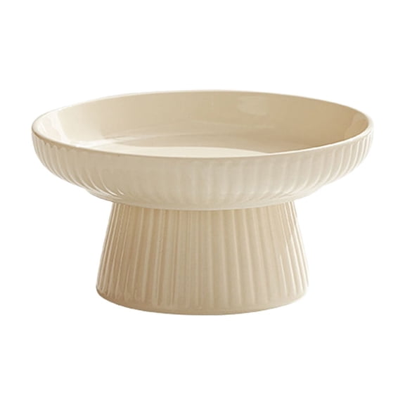 Ceramic Cake Stand High Leg Dessert Display Tray Pedestal Storage Rack for Pastries and Fruit 7x7x3.5 Inch