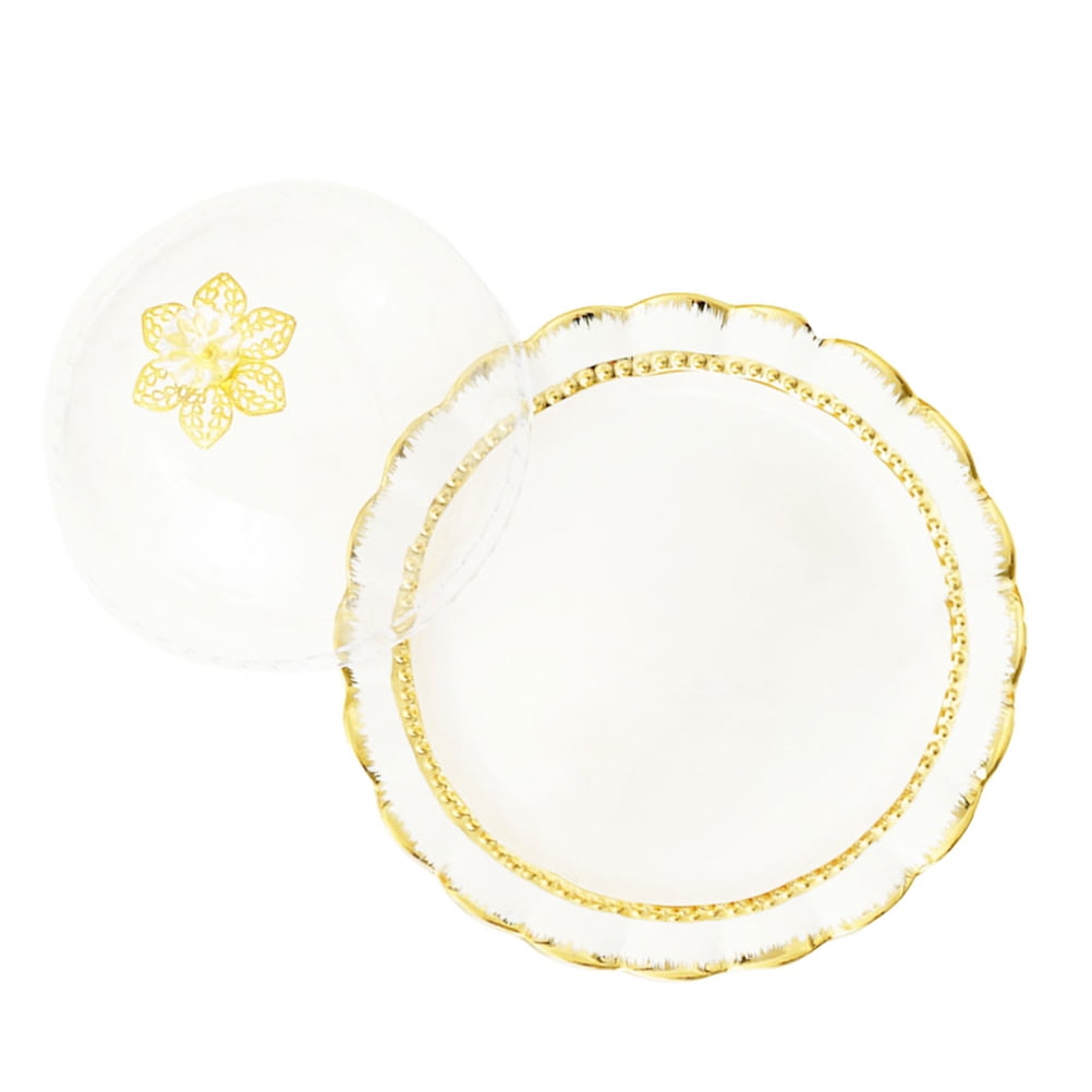 Ceramic Cake Stand with Dome 1 Set of 12in European Glass Domed Cake