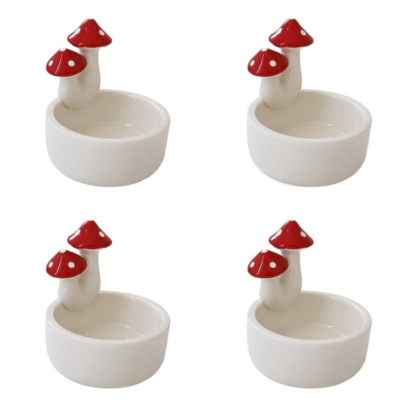 Ceramic Candle Holder Home Decoration Venue Layout Props Bedroom Atmosphere Aromatherapy Ornaments 4PCS, 8.06x7.2 cm, White 4Packs