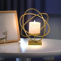 Ceramic Candlestick Ornament 16x15x6cm Flower Shape Tabletop Candle Holder Romantic Desktop Decor for Home Restaurant Wedding Event Minimalist Gift Living Room Bedroom