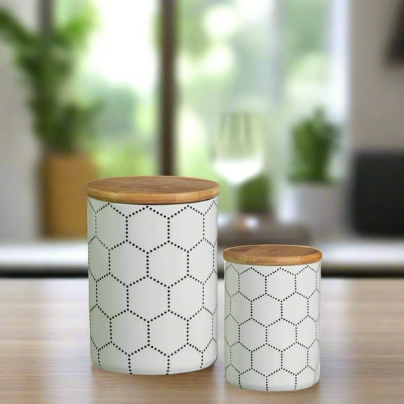 Lavender Ceramic Canister Set (Set of 2)