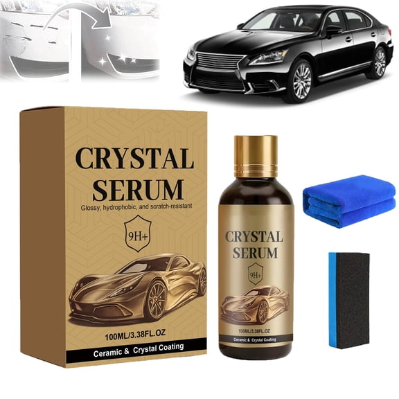 Ceramic Car Coating Kit – 100ml Advanced 9H+ Hardness Formula, Deep Gloss & Hydrophobicity, Professional Automotive Paint Protection, DIY Anti-Scratch