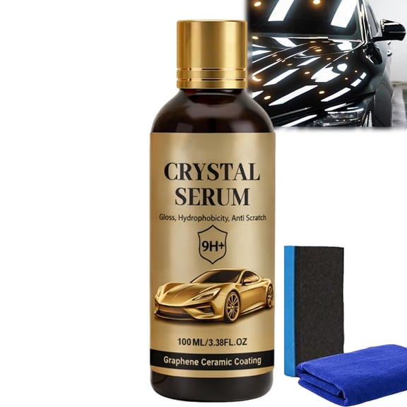 Ceramic Car Coating Kit, 9H Graphene Crystal Serum for Long-Lasting Gloss, Hydrophobic Protection and Scratch Resistance on Cars