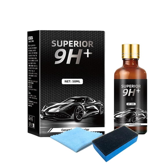Ceramic Car Coating Kit, 9H Hardness Professional High-Grade Graphene Coating for Automobiles, Complete Detailing Kit,Deep Gloss Anti Scratch for Long-Lasting Shine & Easy Maintenance