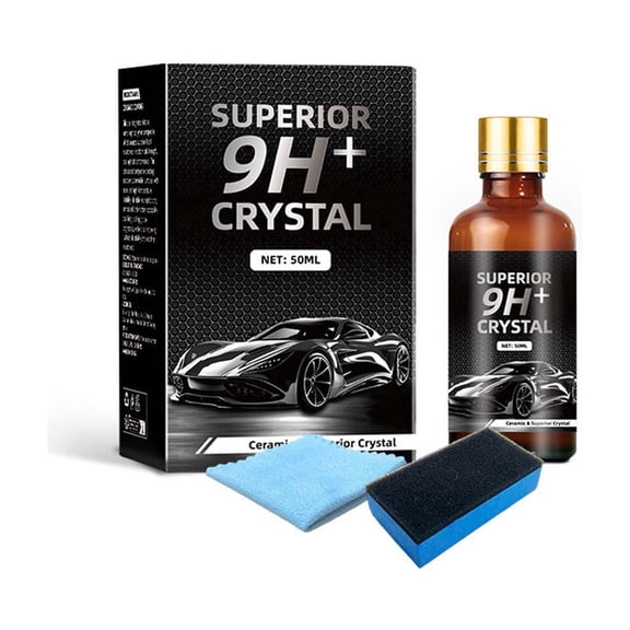 Ceramic Car Coating Kit - High Gloss Hydrophobic Polish Wax• Complete Applicator Set • Long Lasting Protection • Easy Use on Auto Paint