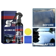 Ceramic Car Coating Spray | 2025 Upgraded 3-in-1 Nano Protective Auto Polish | Effortless Cleaning & Shine | Waterless Wash for Cars, Motorcycles, Boats, RVs | 120ml + Sponge + Towel