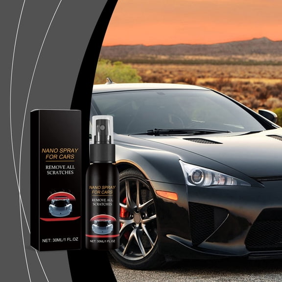 Ceramic Car Coating Spray 30ml  Fast Acting Nano Spray Wax for High Gloss Shine, Scratch Protection, Hydrophobic and Rainproof Auto