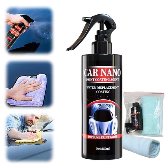 Ceramic Car Paint Spray Coating 250ml - Auto Protective Shield, UV Ray & Scratch Resistant, High Gloss Finish, Rain Repellent, Easy Application, Durable Car Wax Spray