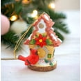 thumbnail image 1 of Ceramic Cardinal Bird Ornament 3.25" Light Cover Birdhouse Gift, 1 of 3