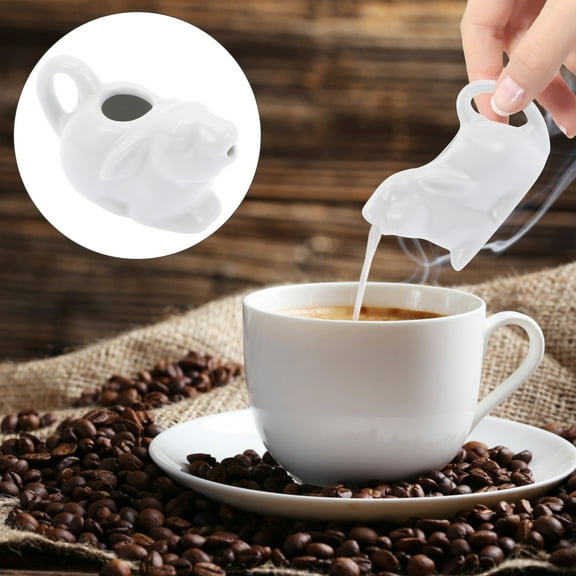 Ceramic Cartoon Milk Jug Water Jug Sauce Holder White Pitcher Coffee Frothing Cup