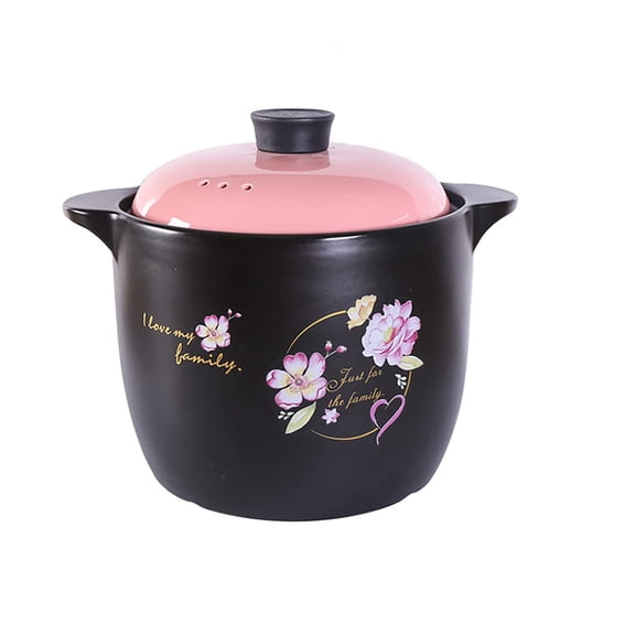 Ceramic Casserole Dish, Clay Pot, Ceramic Casserole Dish with Lid Clay Pot Round Ceramic Cookware, Dutch Oven Ceramic Pot Clay Pot For Cooking - Durable, Multi-purpose,Easy To Clean