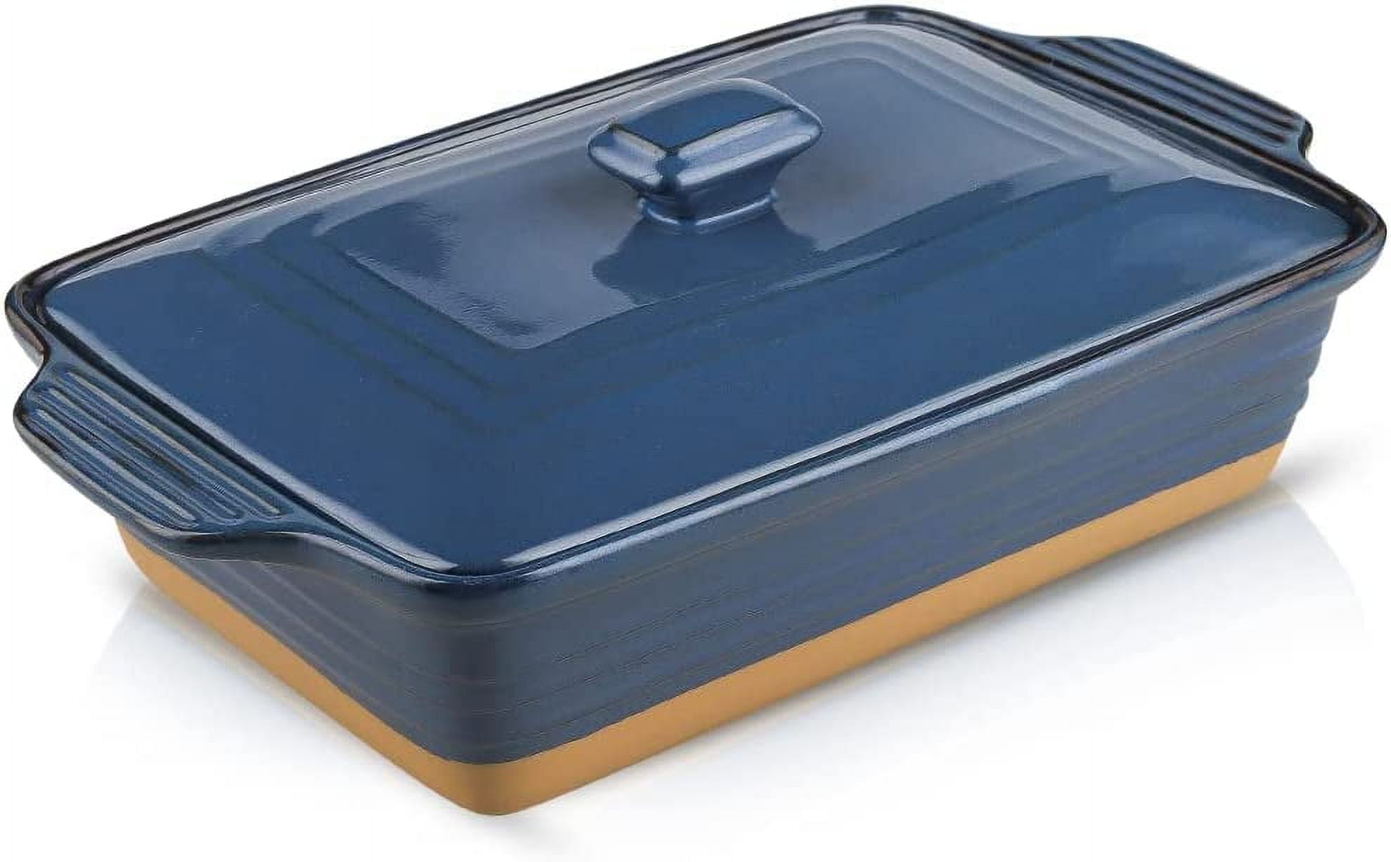 Baking Dishes for Oven, 3 Pcs Casserole Dish Blue, Ceramic Baking Dishes  for Casseroles (4.9/7.8/11.7) 