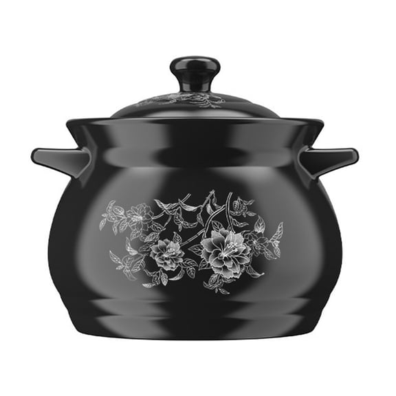 Ceramic Casserole Pot for Home Use, High Temperature Resistant Stew Pot for Gas Stove, Durable Ceramic Cookware Suitable for Open Flame Cooking
