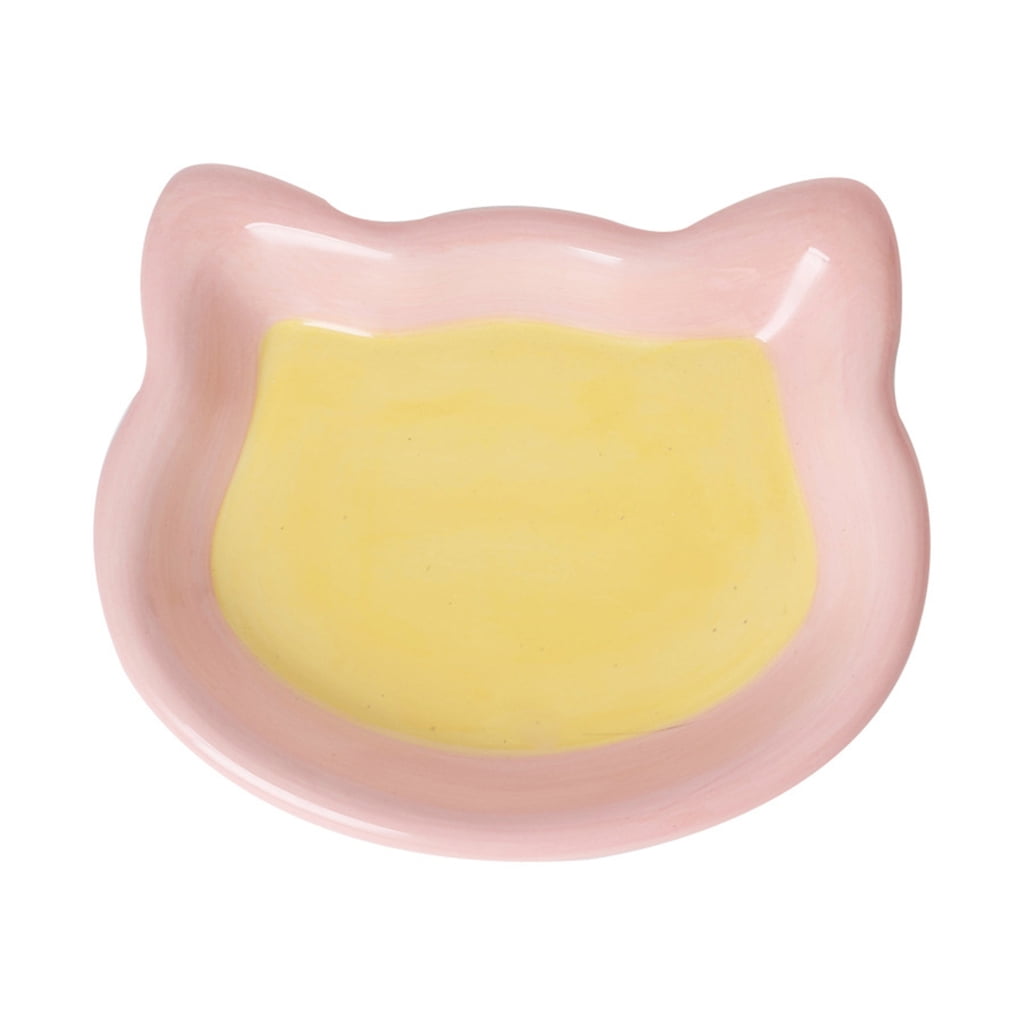 Ceramic Cat Eating Bowls AntiSlip Base Pet Ceramic Dish Multiple Shape