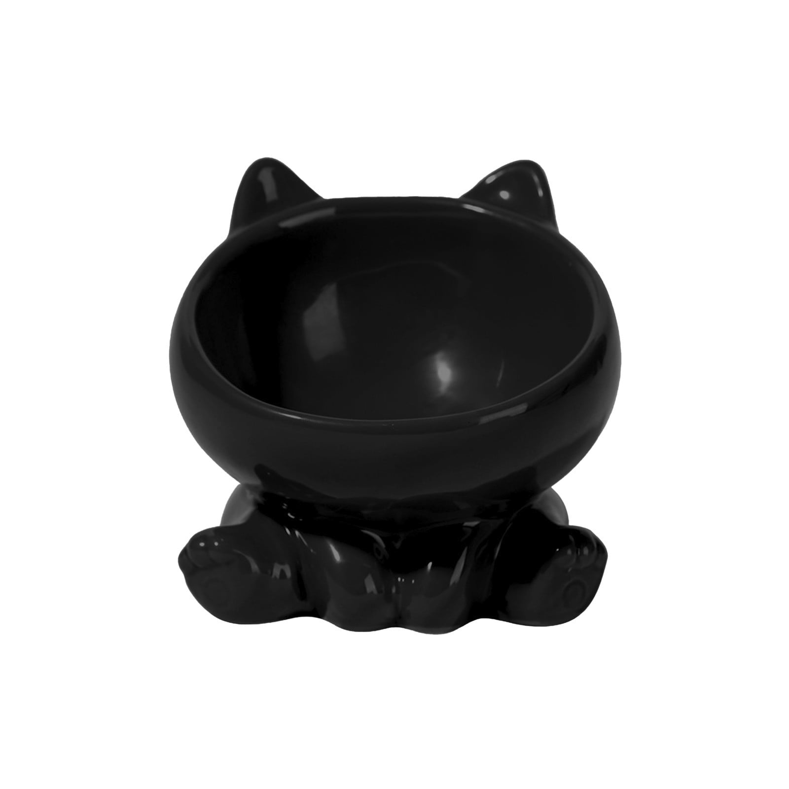 Ceramic Cat Food Bowl Large Capacity,2-in-1 Pet Bowl for Food and Water,Ergonomic Design for Comfortable Eating,Cute Drinking Bowl for Cats,Pet Feeding Supplies