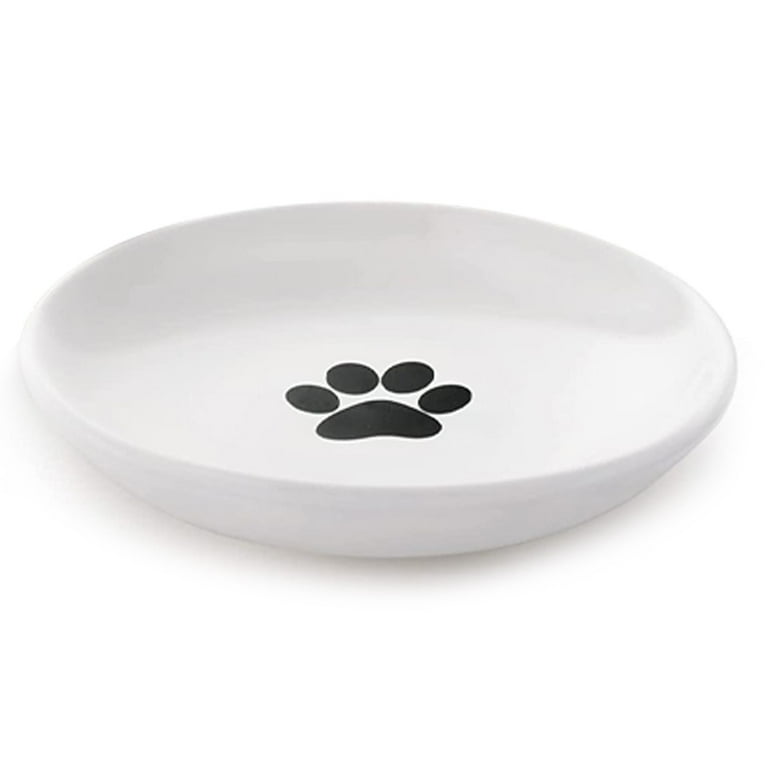Ceramic Cat Food Plates Cat Wet Food Bowls Shallow Bowls for Kittens and Small Animals