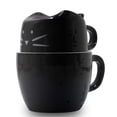 thumbnail image 1 of Black Cat Ceramic Mug Set 11oz & 6oz - Stackable Coffee Cup with Tea Bowl, Lead-Free Microwave Dishwasher Safe Funny Decor Gift for Cat Lovers, 1 of 7